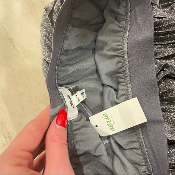 Aerie Metallic Silver Maxi Skirt - Picture 4 of 4